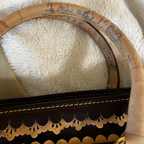 Alviero Martini Dark Brown Top Handle Bag - Picture 2 of 7